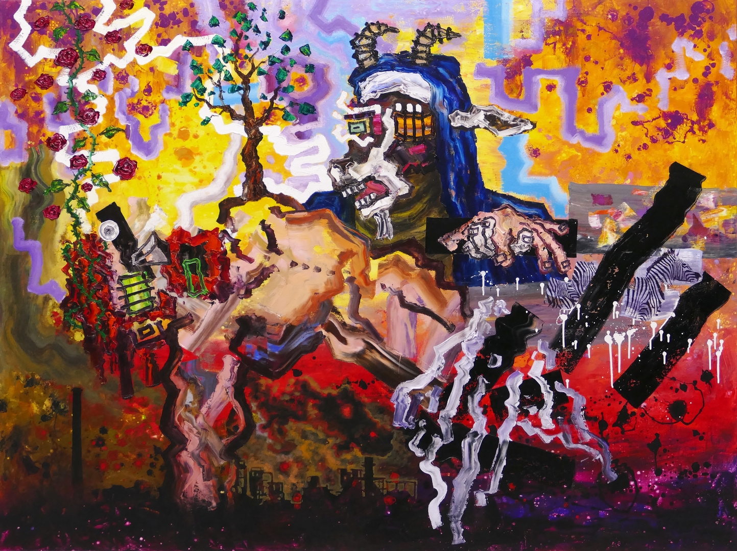 Pieta X,120x160cm, Öl, Acryl,2025