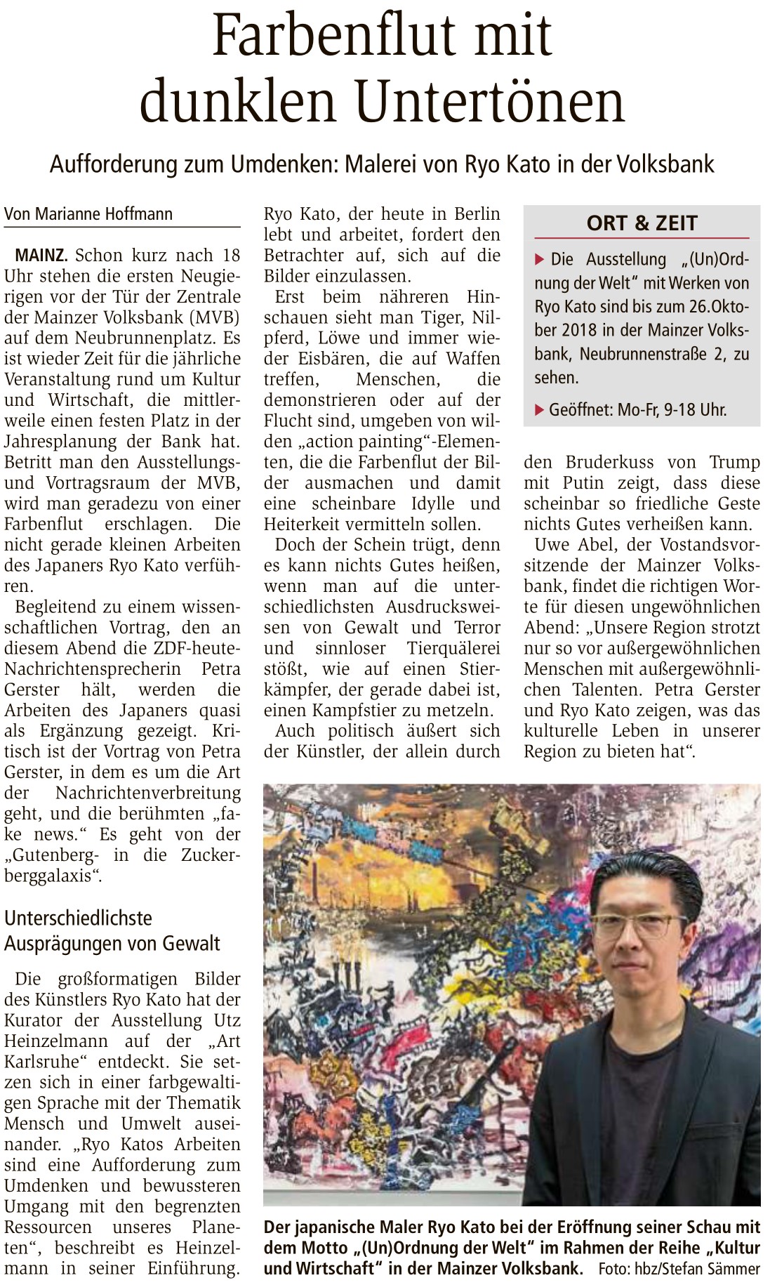 2018-09-21_Allgemeine_Zeitung_Mainz_Farbenflut_mit_dunklen_Untertoenen-2